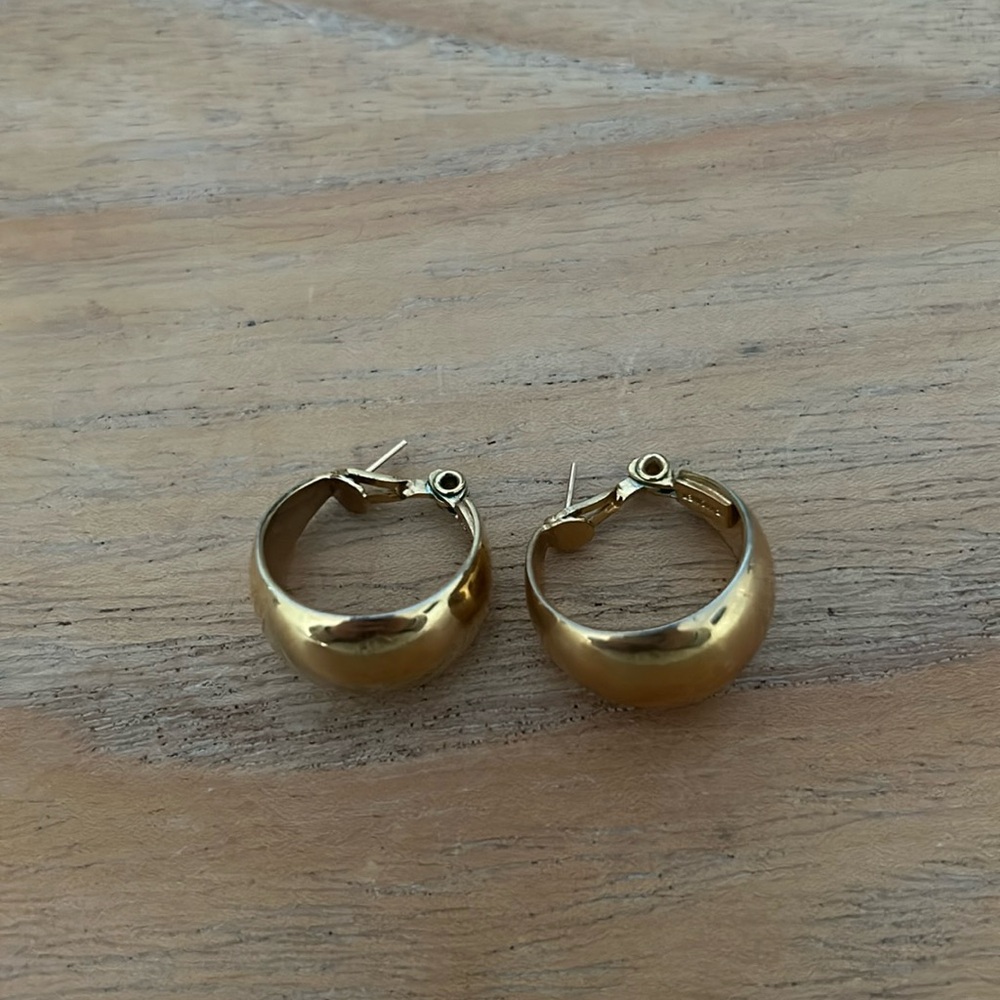 Gold hoop earrings